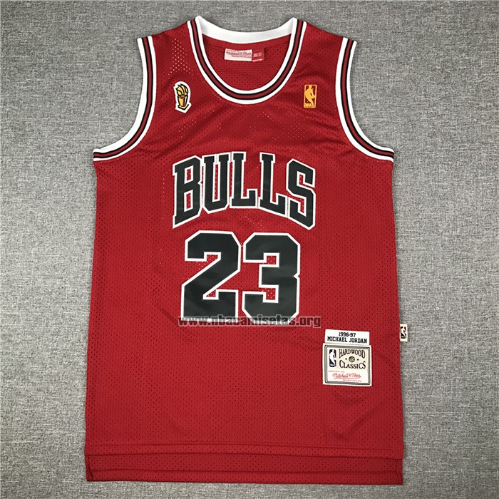 Camiseta Chicago Bulls Michael Jordan NO 23 Mitchell & Ness 1996-97 Rojo
